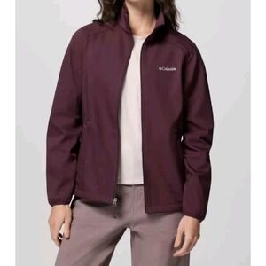 Columbia Herald Square Softshell‎ Jacket Full Zip Plus Size 1X Burgundy EUC